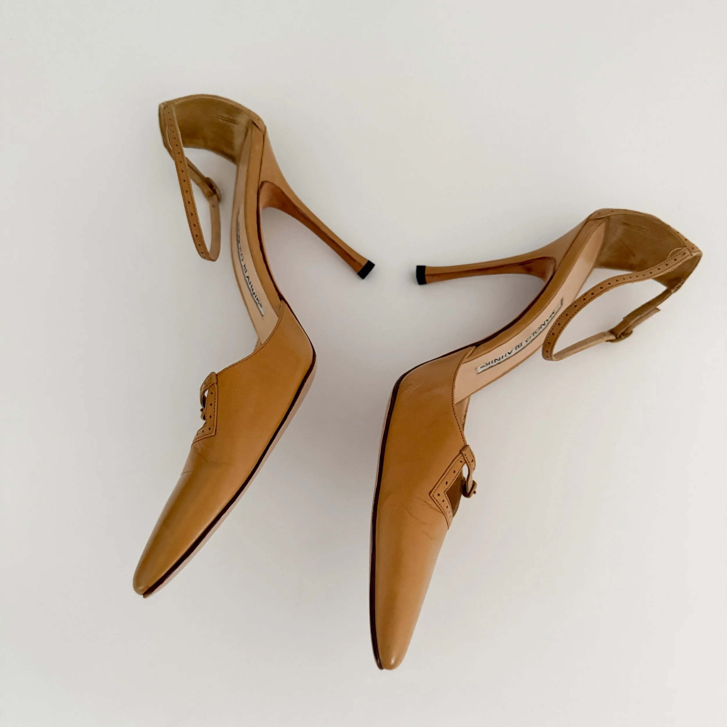 Manolo Blahnik Tennis Ball Reworked Sporty Sandal Heels (US